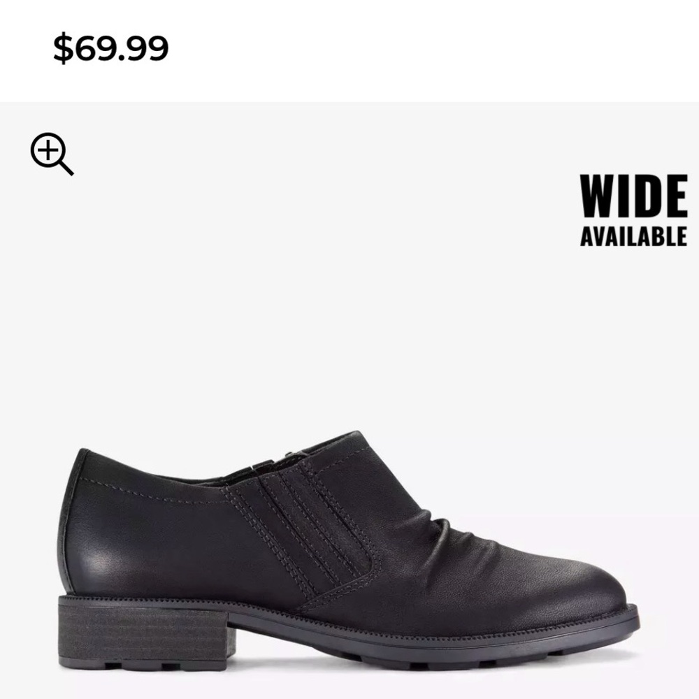 Clarks Black Leather Loafers 7 1/2 W